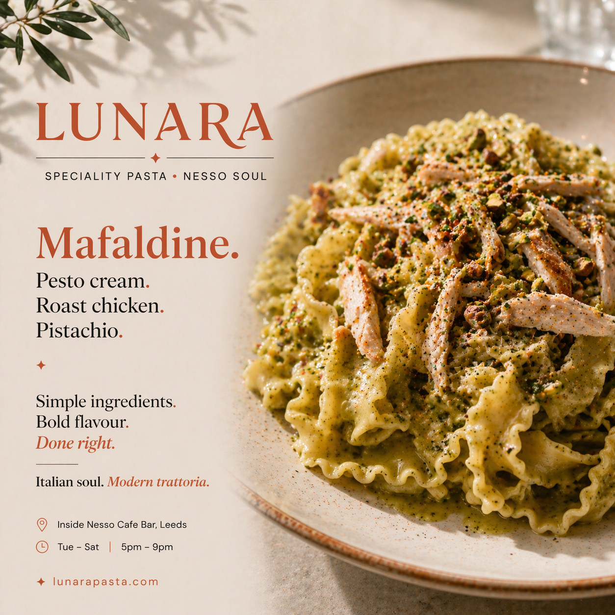 Lunara signature pasta